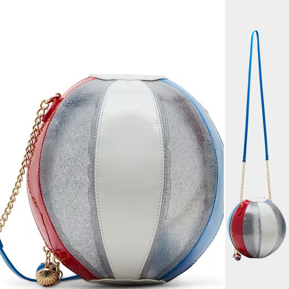 NWT Women’s BETSEY JOHNSON Kitsch Having A Ball American Flag Crossbody Bag